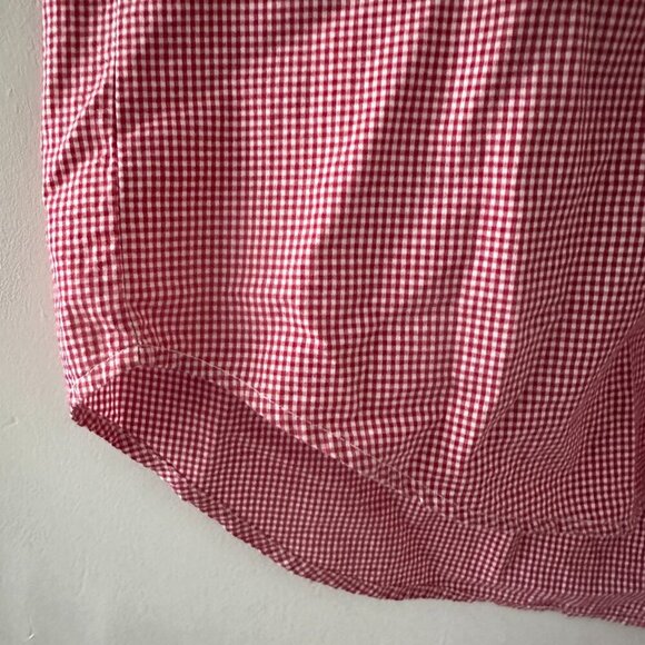 Vintage Quizz Red Gingham Button Up Shirt Women's Plus Size 22 Embroidered Stars - Picture 9 of 16